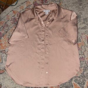 Blush Pink Satin Shirt